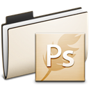 photoshop, Ps, Folder AntiqueWhite icon