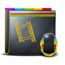 video, Folder DarkSlateGray icon