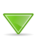 sort, descending, download, green, fall, Down, Decrease, Descend Black icon