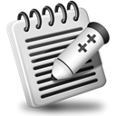 notepad, whack Black icon