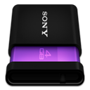 purple, sony, microvault Black icon