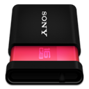 microvault, red, sony Black icon