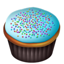 cupcake, Blue Black icon