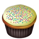 cupcake, vanilla Black icon