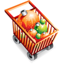 shopping, christmas, Cart, shopping cart, buy, commerce Black icon