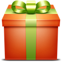 present, gift box, gift, Orange, Box Chocolate icon