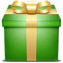 present, gift box, Box, gift, green ForestGreen icon