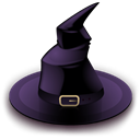 witch, hat Black icon