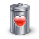 recycle, Bin, love, valentine Black icon