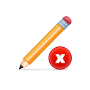 writing, edit no, cancel, Close, no, stop, Edit, write DarkOrange icon