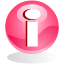about, Information, Info HotPink icon