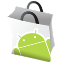 Android, google, market Black icon