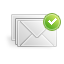 Email, mail, Message, verified, Letter, envelop Gainsboro icon