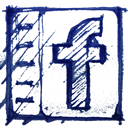social network, drawn, Social, Hand, Sn, Facebook MidnightBlue icon