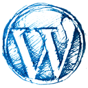 drawn, Wordpress, Hand Black icon