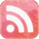 feed, floral, pink, Rss, subscribe LightCoral icon