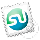 Stamp, postage, grey, Stumbleupon WhiteSmoke icon
