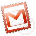 gmail, postage, Stamp Black icon
