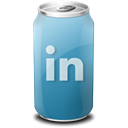 Linkedin, drink Black icon