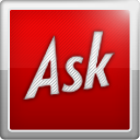 Ask, Social, social network DarkRed icon
