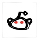 White, Reddit Icon