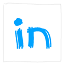 White, Linkedin Gainsboro icon