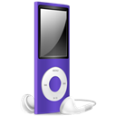 off, purple, ipod, nano Black icon