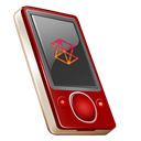 Zune, rouge Black icon