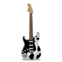 guitar, cow, stratocaster Black icon