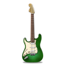 guitar, stratocaster, green Black icon