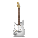 guitar, White, stratocaster Black icon