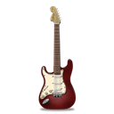 stratocaster, red, guitar Black icon