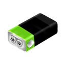 green, Battery, charge, Energy Black icon