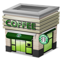 Coffee, store, food Black icon