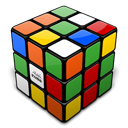 mixed, cube, rubik Black icon