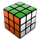rubik, side, cube Black icon