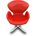 red, Chair Black icon