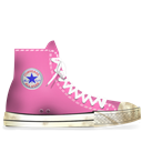 converse, rose, dirty Black icon