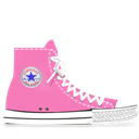 rose, converse Black icon