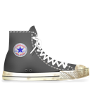 converse, dirty, gray Black icon