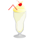 food, vanilla, milkshake Black icon