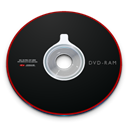Dvd, ram, disc, memory, mem Black icon