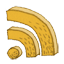 subscribe, Rss, feed Goldenrod icon