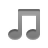 Note, music Gray icon