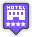 bookmark, star, Favourite, Building, Architecture, hotel DarkSlateGray icon