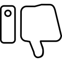 thumb down, Hand, Office Icons, Outlined, Finger, interface, outline, symbol, Down, Dislike Black icon