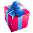 gift, Box, present Black icon