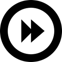 button, Controls, Forward, Circular, Fast forward, Circle, Fast Forward Button, Control, Stylized, buttons Black icon