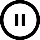 Controls, Control, Circular, Pause, symbol, buttons, button, Circle Vol 2, Circle Black icon