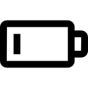 low battery, Battery, tool, interface, Energy, tools, Batteries, battery status, Crisp Icons, power Black icon